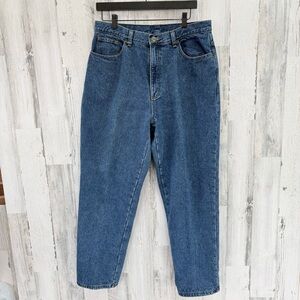 L.L. Bean Women’s Size 16R 34X29 Tapered Leg Flannel Lined Blue Denim Jeans